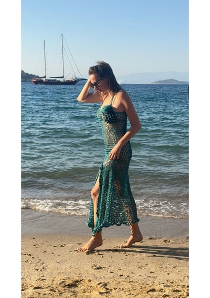 Santorini El Örgüsü Plaj Elbisesi fiyatları