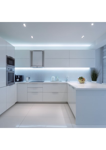 5 Metre Beyaz 120 Ledli Şerit LED ve 5 Amper Trafo Dahil Set Yüksek Lümen Güçlü Işık