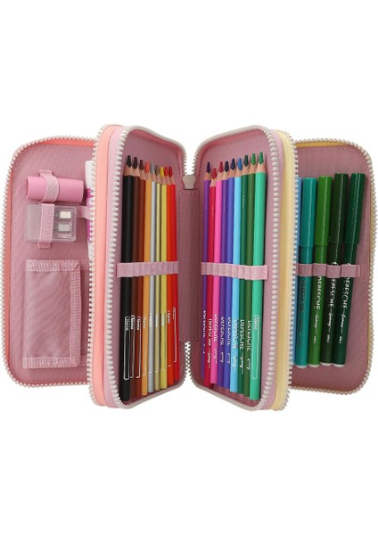 Ylvi Gökkuşağı 3 Katlı Içi Dolu Kalem Çantası 13278 modelleri