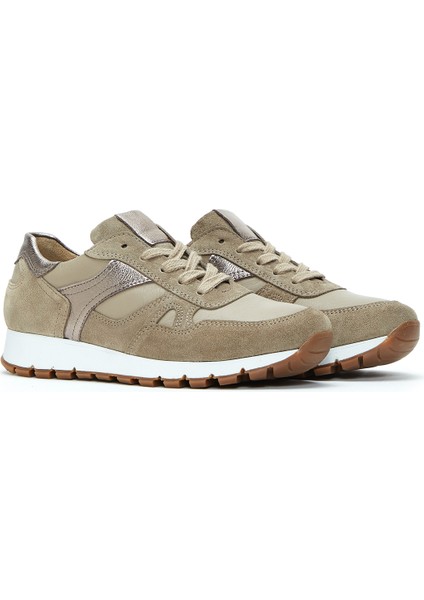 Kadın Vizon Bağcıklı Deri Sneaker 25AFD370414 modelleri