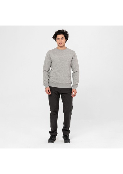 Simple Erkek Gri Sweatshirt