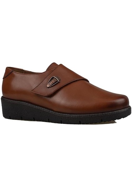 Taba Ultra Hafif Hakiki Deri Kadın Comfort Ayakkabı