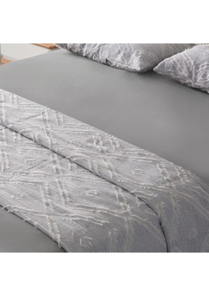 Anna Delux Çift Kişilik Çok Amaçlı Yatak Örtüsü Seti Gri Pamuk Nevresim Takımı Günlük 220X240 fırsatları