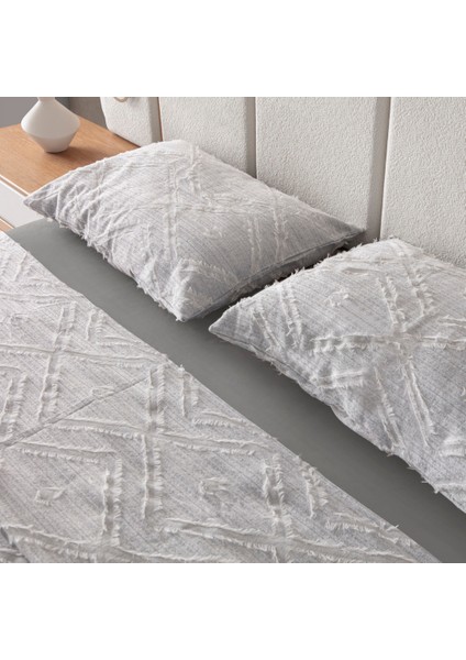 Anna Delux Çift Kişilik Çok Amaçlı Yatak Örtüsü Seti Gri Pamuk Nevresim Takımı Günlük 220X240 indirimleri