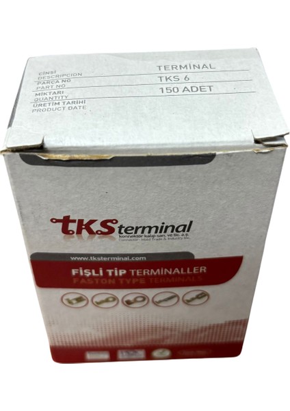 Tks 6 Fiş Terminali Pabuç 150 Adet Fiyatı fiyatları