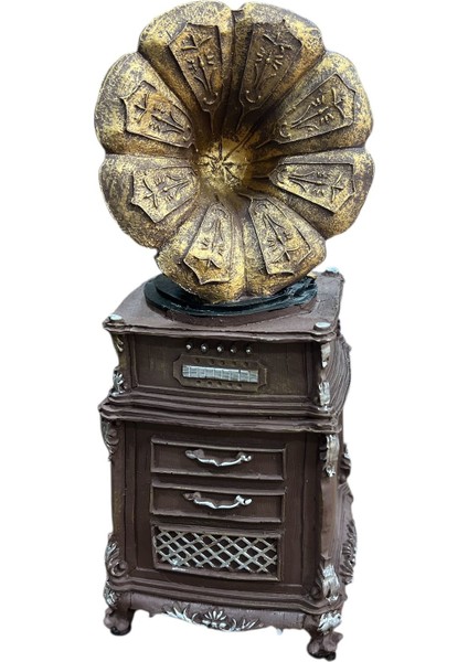 Gramofon Dekoratif Biblo ve Kumbara - Nostaljik Vintage Tasarım, Ev ve Ofis Için Şık Masaüstü Aksesuar, Koleksiyonluk Retro Obje, 11X27X11 Cm fiyatları