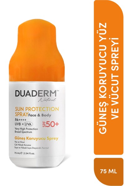 Yüz ve Vücut Güneş Sprey 50 Spf 75 ml