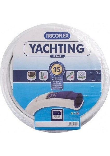 101455 30M 1/2" Trıcoflex Whıte Coıl Yat ve Marin Hortumu