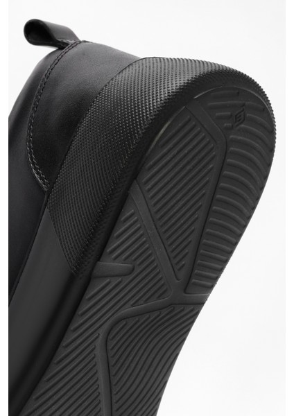 Erkek Siyah Bağcıklı Deri Sneaker 25WFD681818