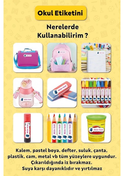 Iş Makinaları Temalı Kişiye Özel Isimli Defter Kalem Okul Etiketi, Yırtılmaz Pvc Etiket modelleri
