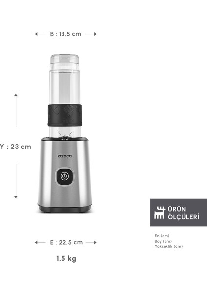 Smoothie On The Go Personal Kişisel Smoothie Blender Inox fiyatları