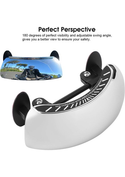 Motosiklet Kör Nokta Aynası Ön Cam Dikiz Aynası 180 Derece Geniş Açılı | Ayarlanabilir Dikiz Güvenlik Aynalası 17CM x 6cm | Gr-78 indirimleri