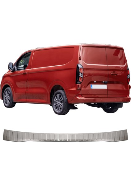 Ford Custom Uyumlu 2024 ve Üzeri Krom Arka Tampon Üstü Koruma Paslanmaz Çelik