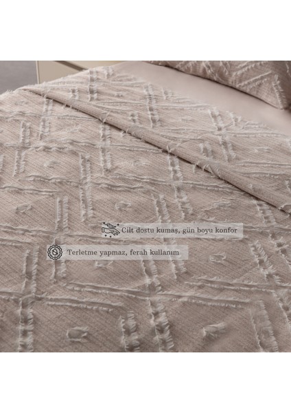 Anna Delux Çift Kişilik Çok Amaçlı Yatak Örtüsü Seti Gri Pamuk Nevresim Takımı Günlük 220X240 indirimleri