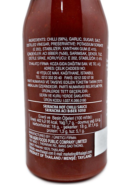 Sriracha Acı Biber Sosu 475 gr modelleri
