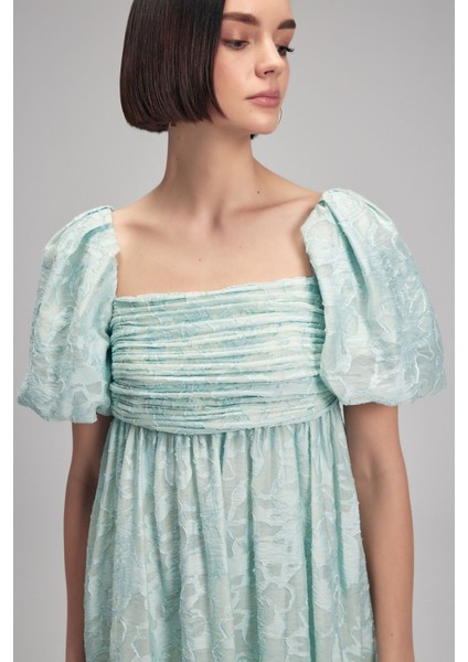 Balon Kollu Mini Elbise Mint 12443443000 fiyatları