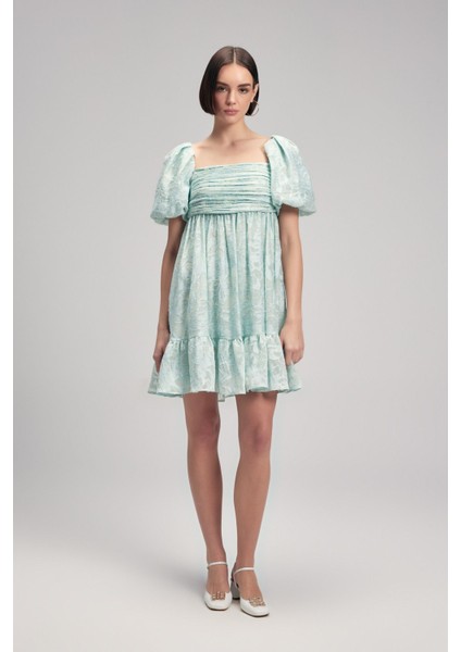 Balon Kollu Mini Elbise Mint 12443443000 modelleri