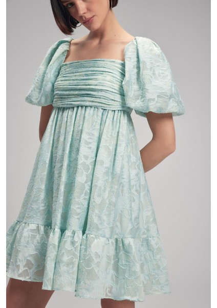 Balon Kollu Mini Elbise Mint 12443443000 fırsatları