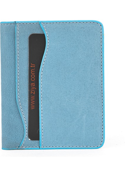 , Unisex Hakiki Deri Kartlık 1539852Z02 Mavi