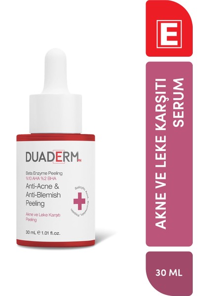 Akne ve Leke Karşıtı Peeling Serum 30 ml
