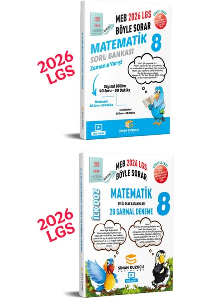 2026 LGS 8.sınıf Matematik Soru Bankası ve Matematik Ilk Doz Deneme Sinan Kuzucu