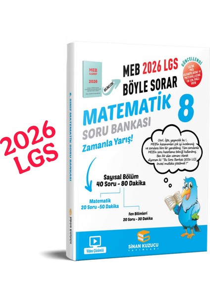 2026 LGS 8.sınıf Matematik Soru Bankası ve Matematik Ilk Doz Deneme Sinan Kuzucu fiyatları