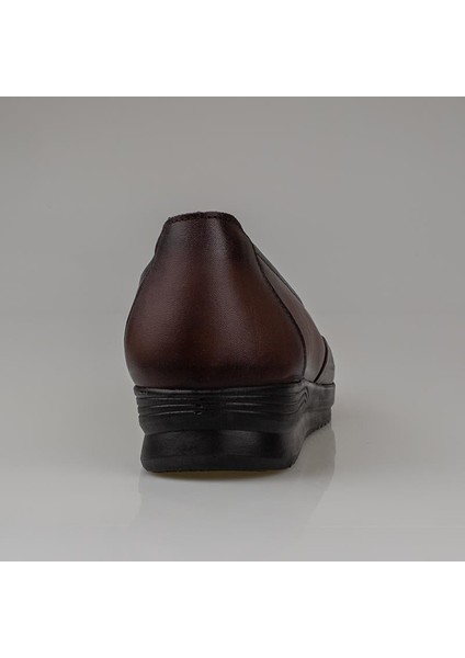 Kahverengi Üstten Lastikli Hakiki Deri Anne Ayakkabısı fırsatları