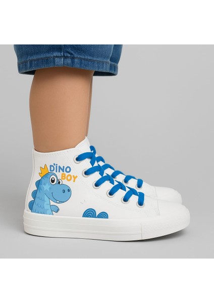 Dino Boy Baskılı Erkek Çocuk Spor Ayakkabı Sneaker