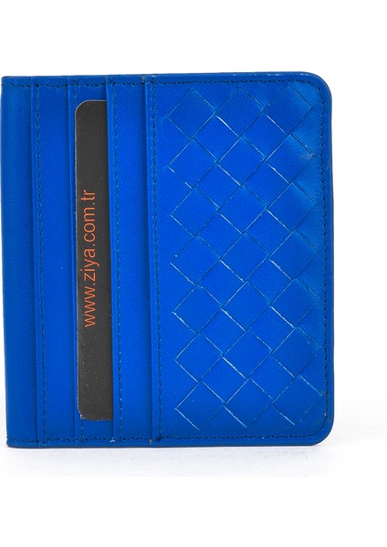 , Hakiki Deri Kartlık 1539852Z01 Saks Mavi