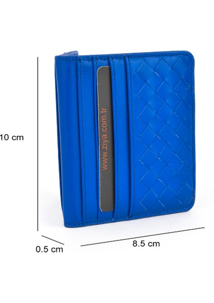 , Hakiki Deri Kartlık 1539852Z01 Saks Mavi modelleri