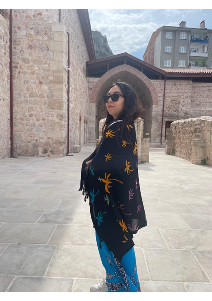 Renkli Desenli %100 Pamuklu El Baskı Şal – Yumuşak Dokulu, Etnik Tarz modelleri