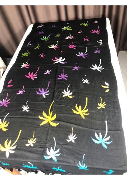 Renkli Desenli %100 Pamuklu El Baskı Şal – Yumuşak Dokulu, Etnik Tarz indirimleri