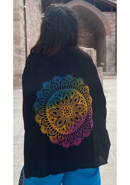 Renkli Desenli %100 Pamuklu El Baskı Şal – Yumuşak Dokulu, Etnik Tarz modelleri