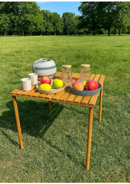 Mobaline Ahşap, Kamp, Bahçe Balkon Plaj Piknik Sehpası, Kamp Masası