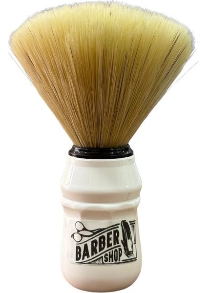 Emre Fırça Plastik Saplı Premium Sentetik Sakal Fırçası Beyaz