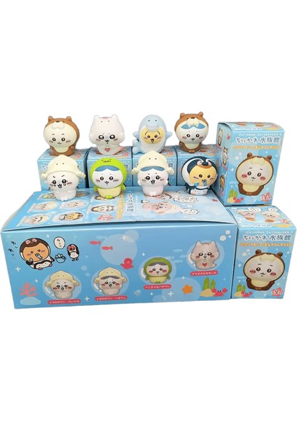 8 Adet / Set Chiikawa Akvaryum Sevimli Pet Kör Kutu Ayı Parmak Hollow Set Şifa Gizem Kutusu Oyuncak Süs Sürpriz Hediyerenk: 8 Adetlik Bir Set (Yurt Dışından)