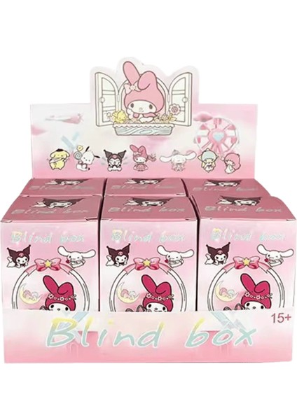 Sanrio My Melody Tea Party Blind Box Tide Play Display Piece Melody Tie Cute Deop Hand Do Gift Decoration Collectioncolor:all 6 Pcs (Yurt Dışından)