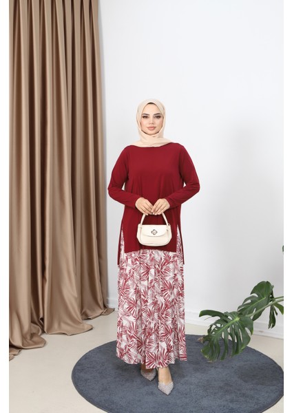 Palmiye Desen Sandy Etekli Takım