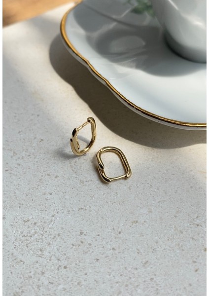 14 Ayar Altın Minimal Ince Ip Halka Küpe modelleri