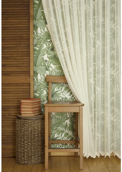 File Tül Krem Uzun Boy 1-2,5 Orta Sık Pile