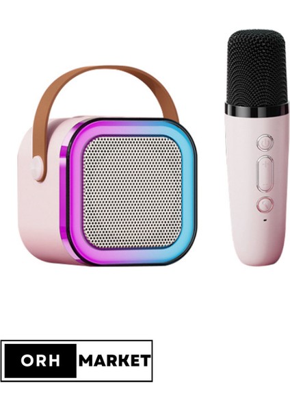 Kablosuz Karaoke Bluetooth Hoparlör Tek Mikrofonlu Rgb Işıklı, Taşınabilir, Usb/sd Parti Hoparlörü fiyatları