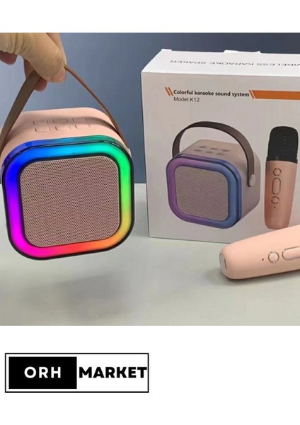 Kablosuz Karaoke Bluetooth Hoparlör Tek Mikrofonlu Rgb Işıklı, Taşınabilir, Usb/sd Parti Hoparlörü modelleri
