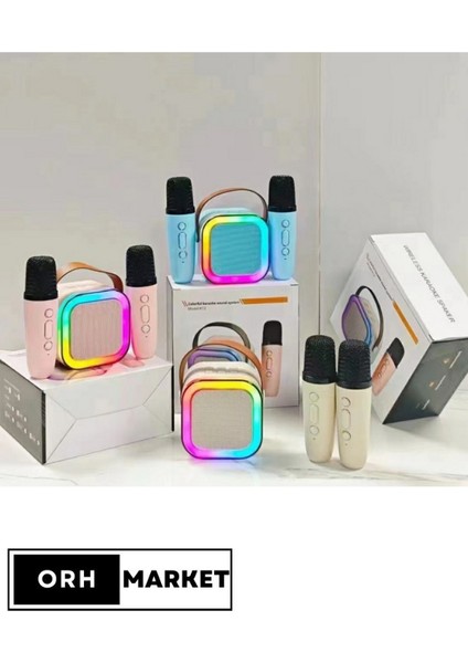 Kablosuz Karaoke Bluetooth Hoparlör Tek Mikrofonlu Rgb Işıklı, Taşınabilir, Usb/sd Parti Hoparlörü fırsatları