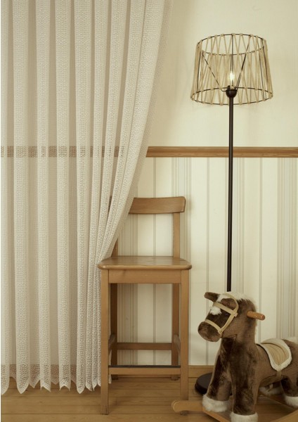 File Tül Bej Uzun Boy 1-3 Sık Pile