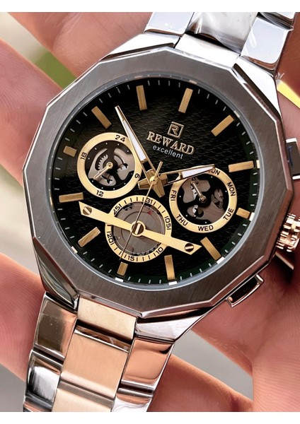 Çelik Kordon Otomatik 5 Atm Suya Dayanıklı Erkek Kol Saati VS.BLKT.0516 fırsatları