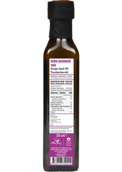 Üzüm Çekirdeği Yağı 250 ml - Cam Şişe modelleri