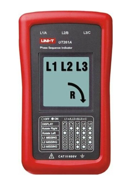 Unı-T Ut 261A Faz Sirasi ve Motor Yönü Ölçme Aleti
