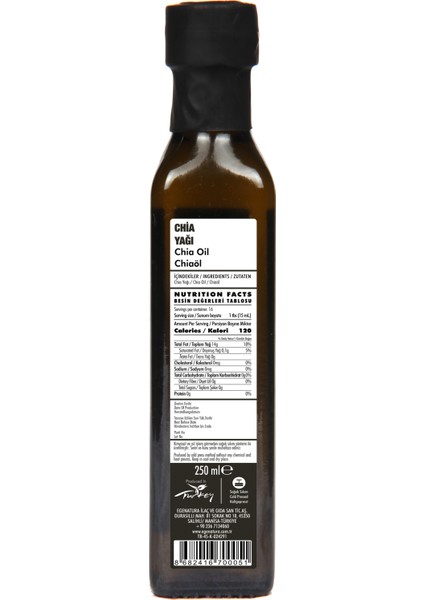 Chia Yağı 250 ml - Soğuk Sıkım & Cam Şişe fırsatları