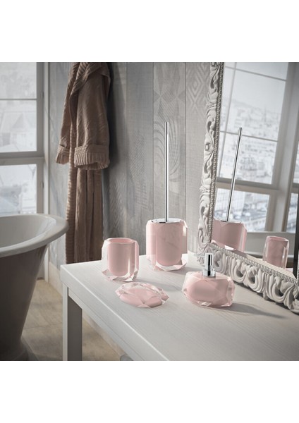 Chanelle Banyo Seti, Tezgah Üstü - Pembe