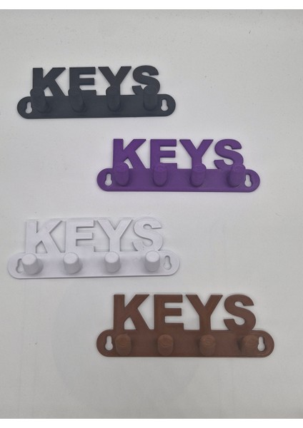 Keys Yazılı Kullanışlı Anahtarlık, 3D Baskı, Siyah fiyatları